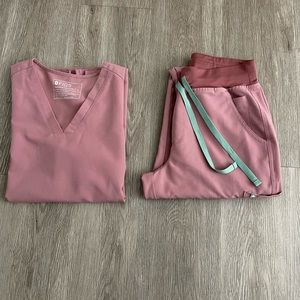 FIGS SCRUB SET MINERAL MAUVE